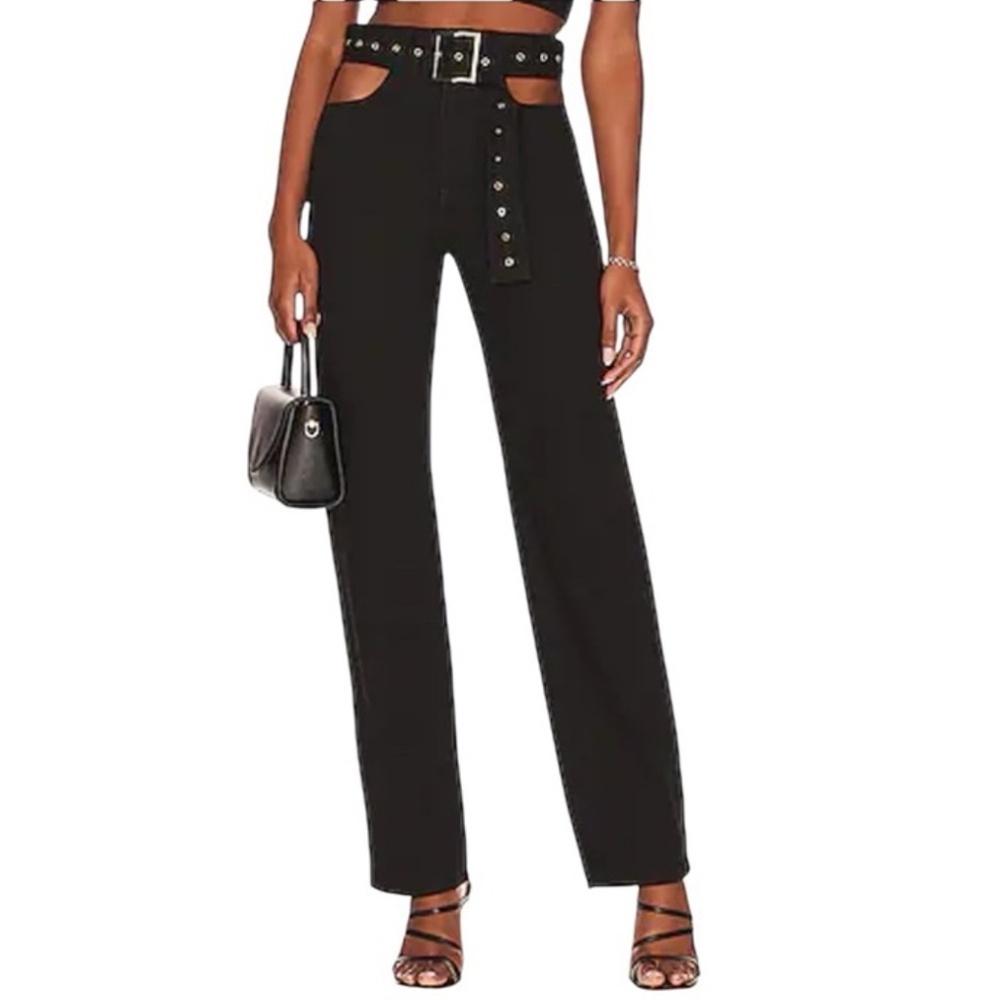 We wore what high rise cut out denim